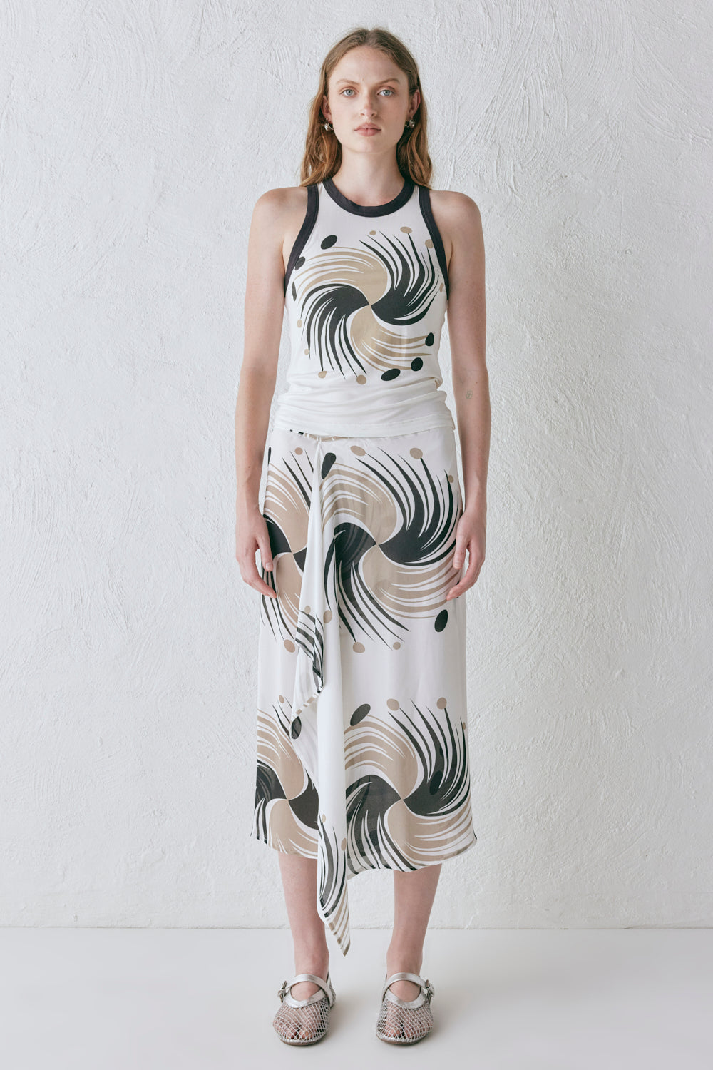 Delfi Wrap Midi Skirt Neo