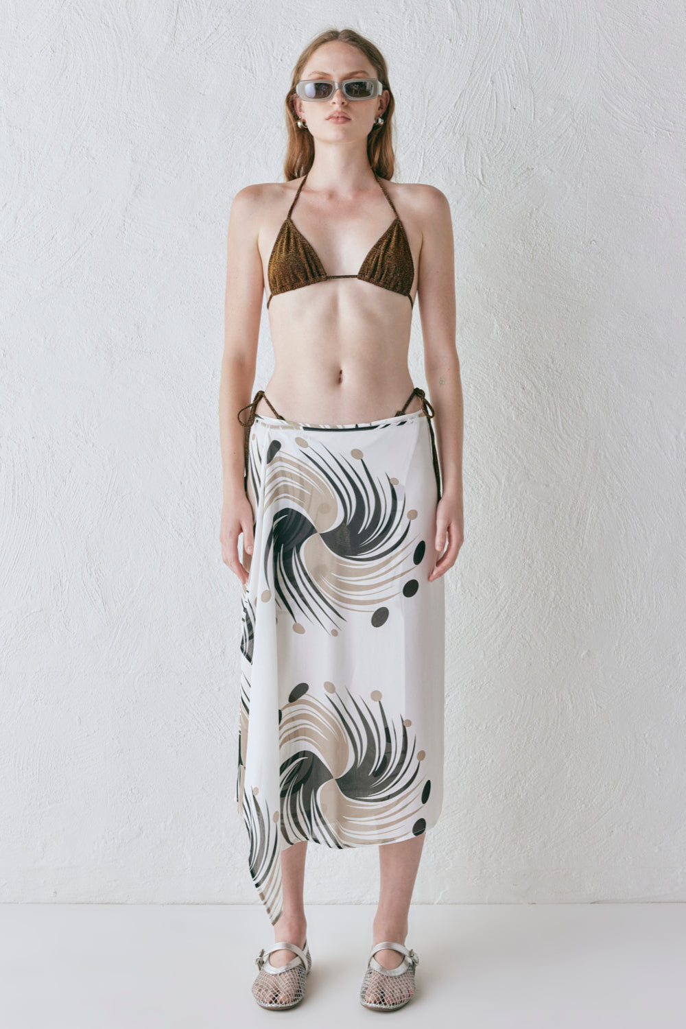 Delfi Wrap Midi Skirt Neo