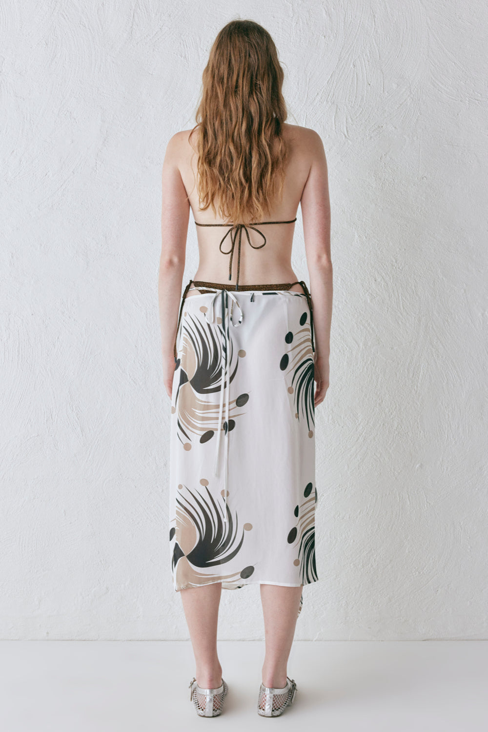 Delfi Wrap Midi Skirt Neo
