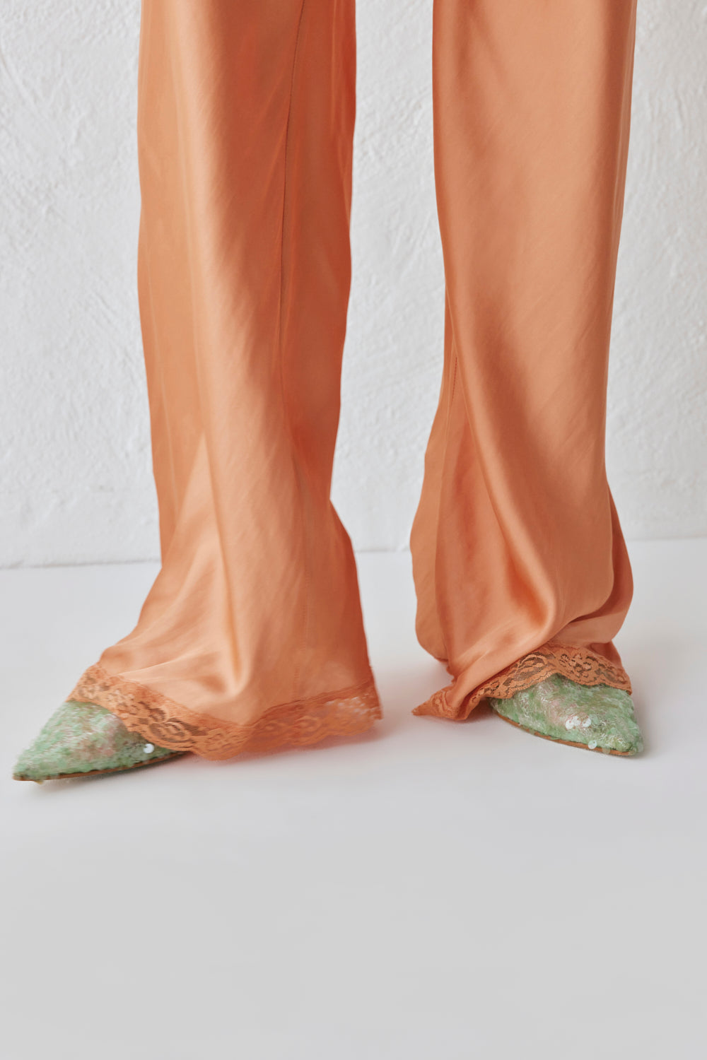 Josefin Satin Pants Peach