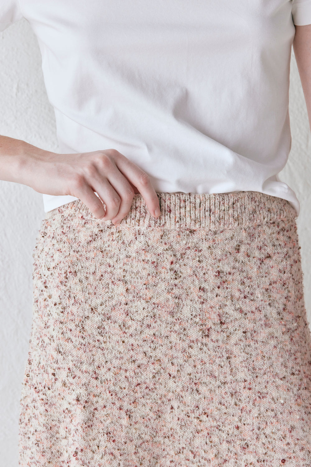 Lya Knit Maxi Skirt Pink Marle