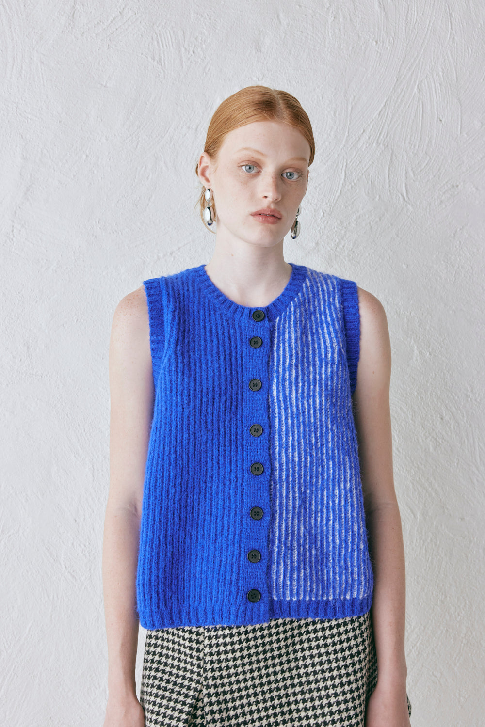 Bridgette Knit Vest Cobalt Splice