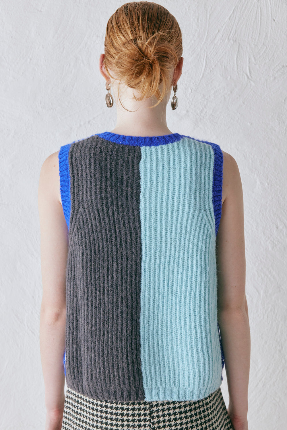 Bridgette Knit Vest Cobalt Splice