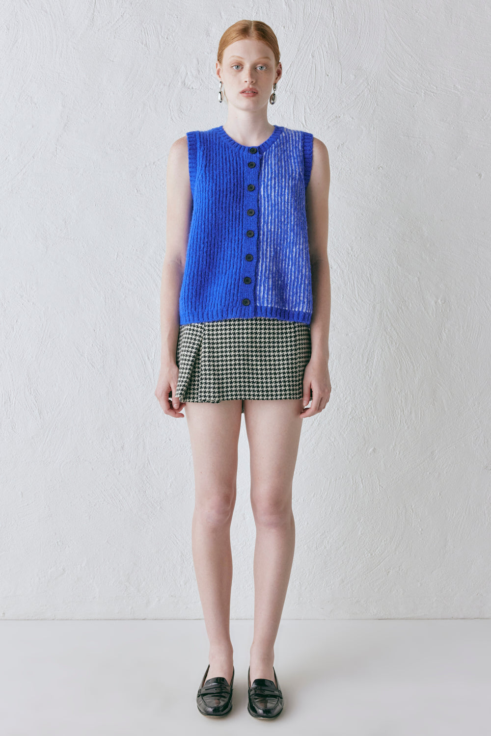 Bridgette Knit Vest Cobalt Splice