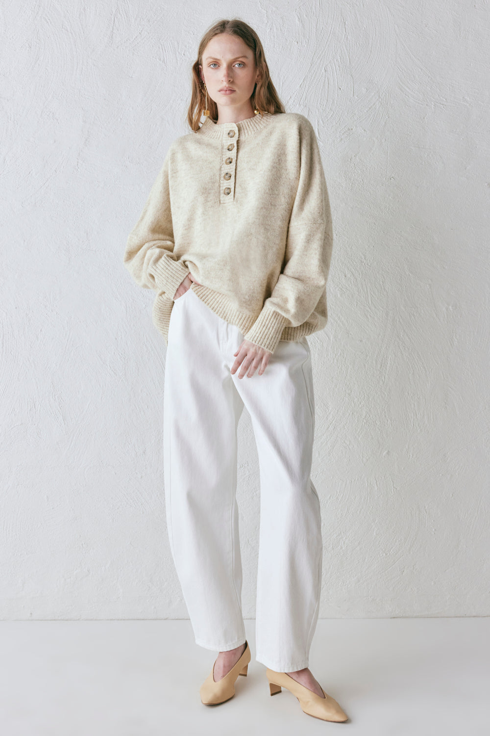 Blair Knit Jumper Oat Marle