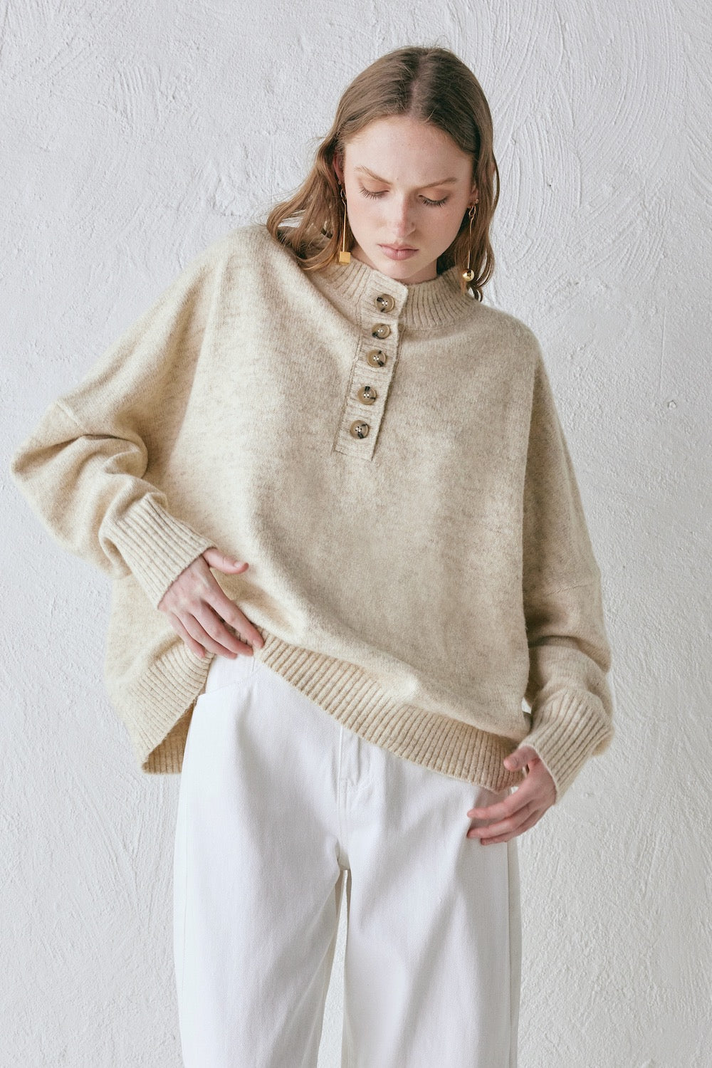 Blair Knit Jumper Oat Marle