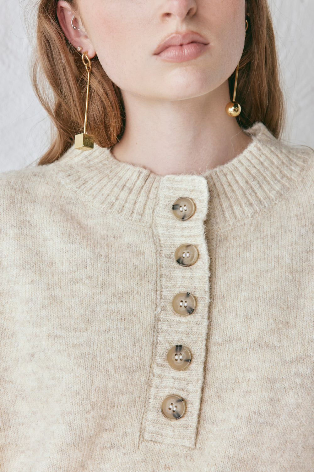 Blair Knit Jumper Oat Marle