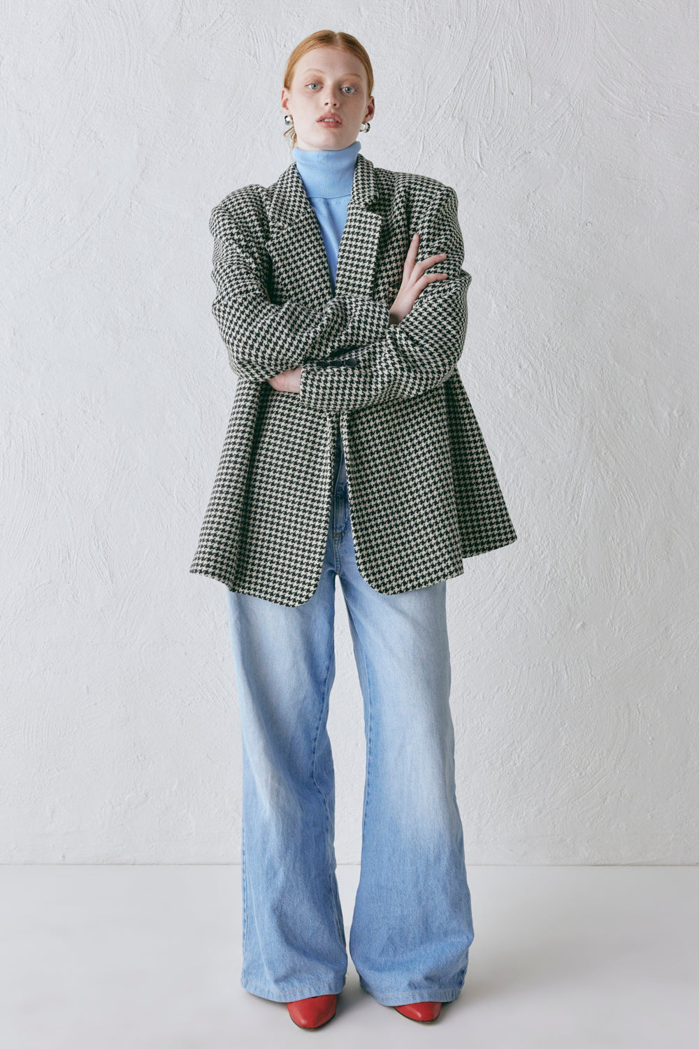 Yuja Wool Blazer Houndstooth