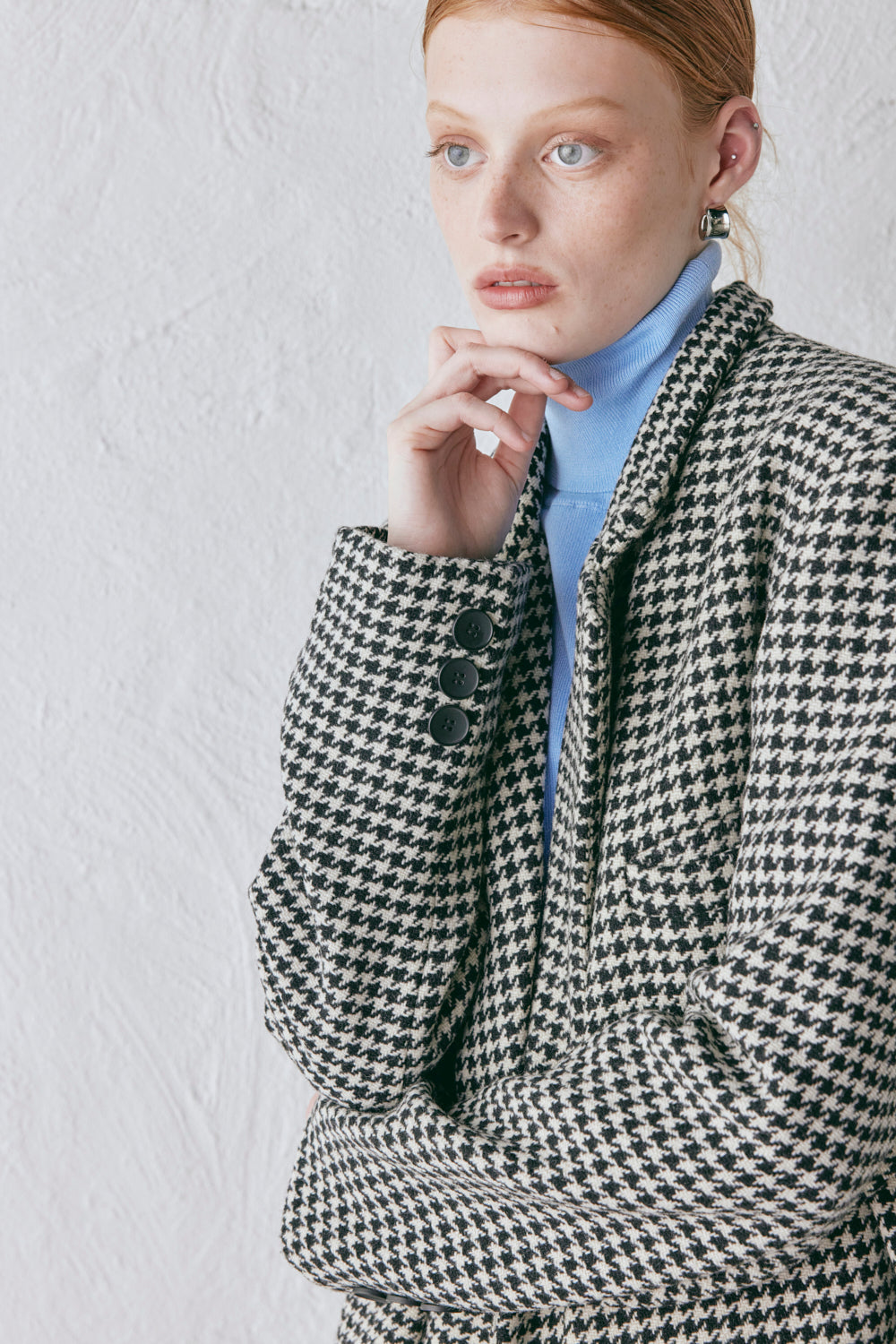 Yuja Wool Blazer Houndstooth