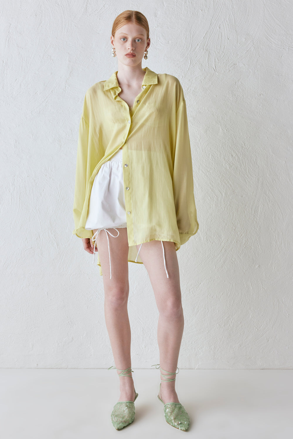 June Sheer Shirt Lemon