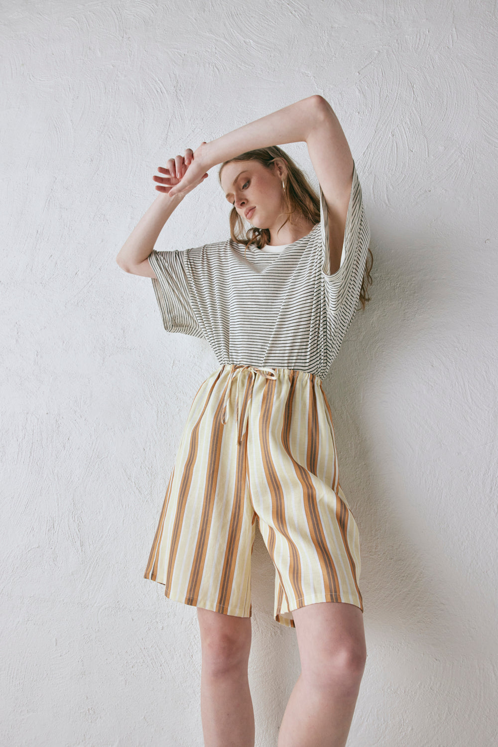 Ama Linen Bermuda Shorts Stripe