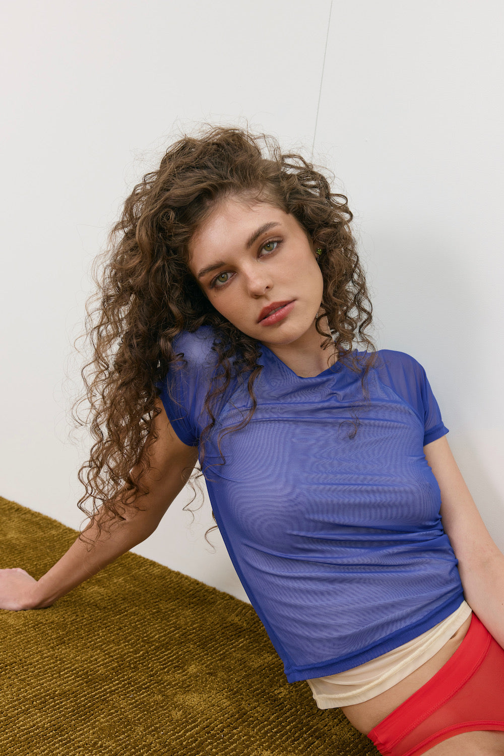 Fresca Mesh Tee Cobalt