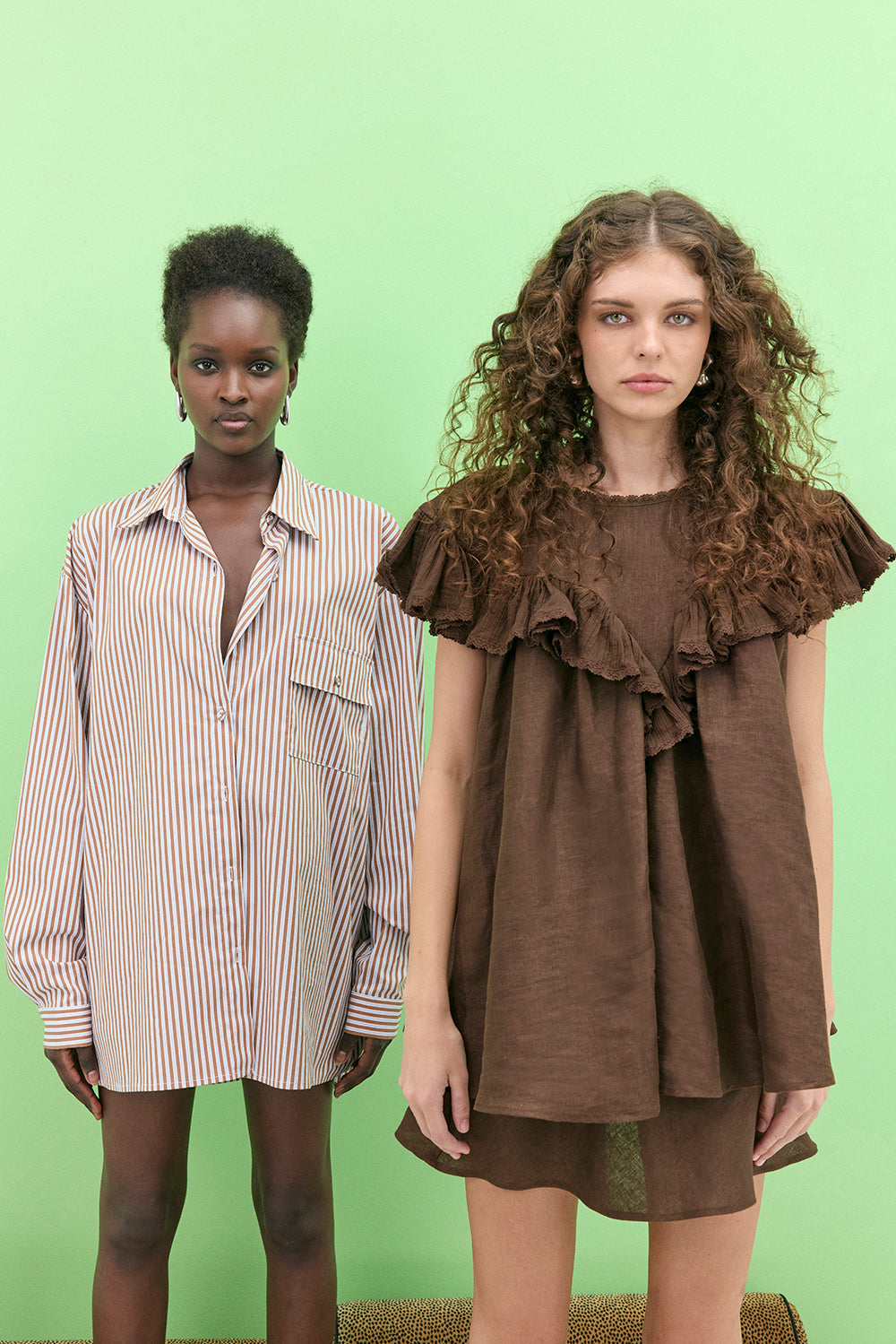 June Shirt Brown Stripe
