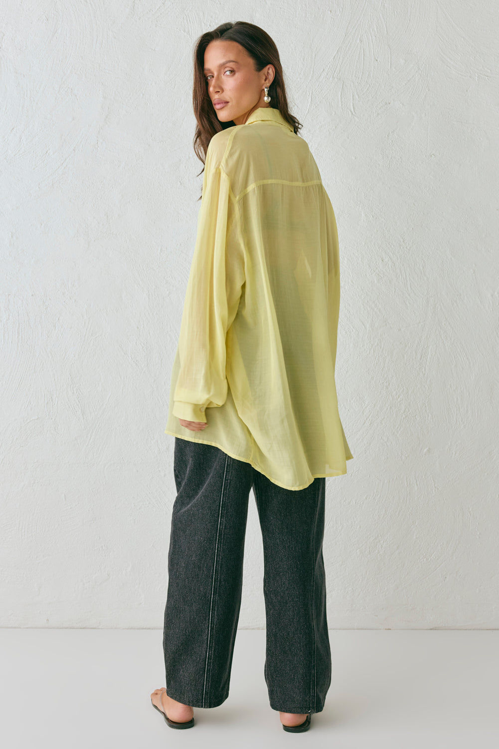 June Sheer Shirt Lemon
