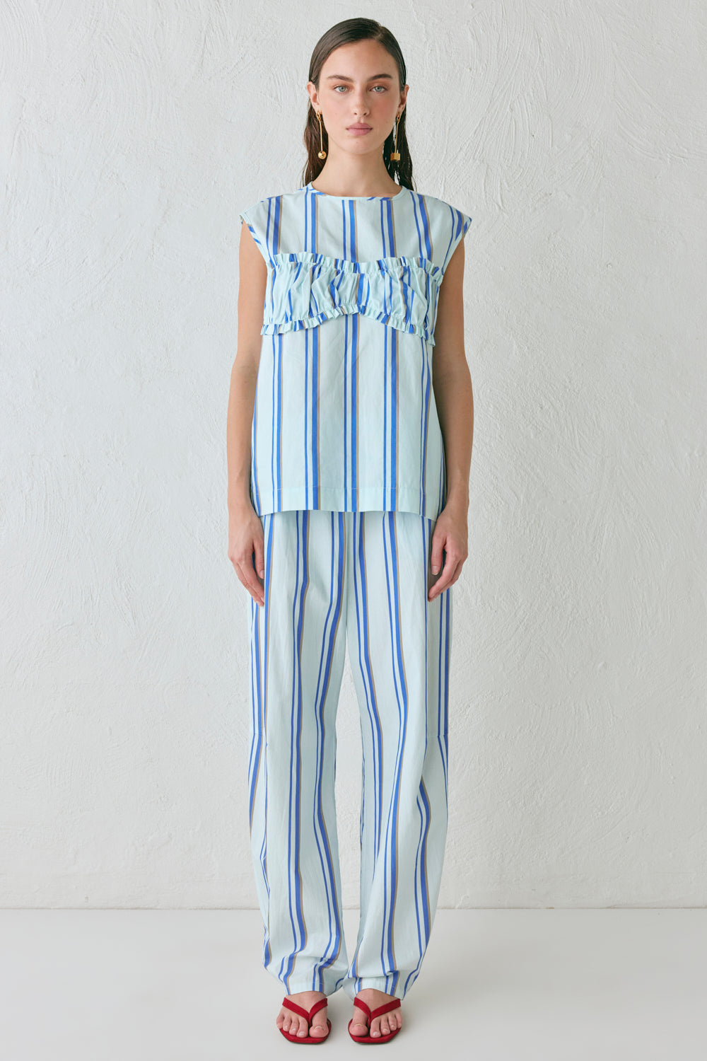 Romi Tunic Top Blue Stripe