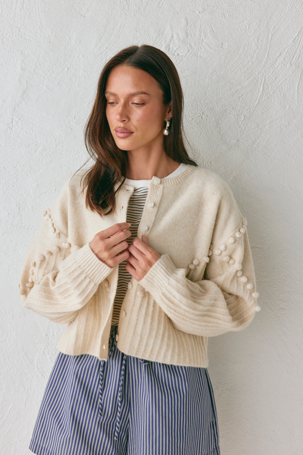Miji Knit Cardigan Cream