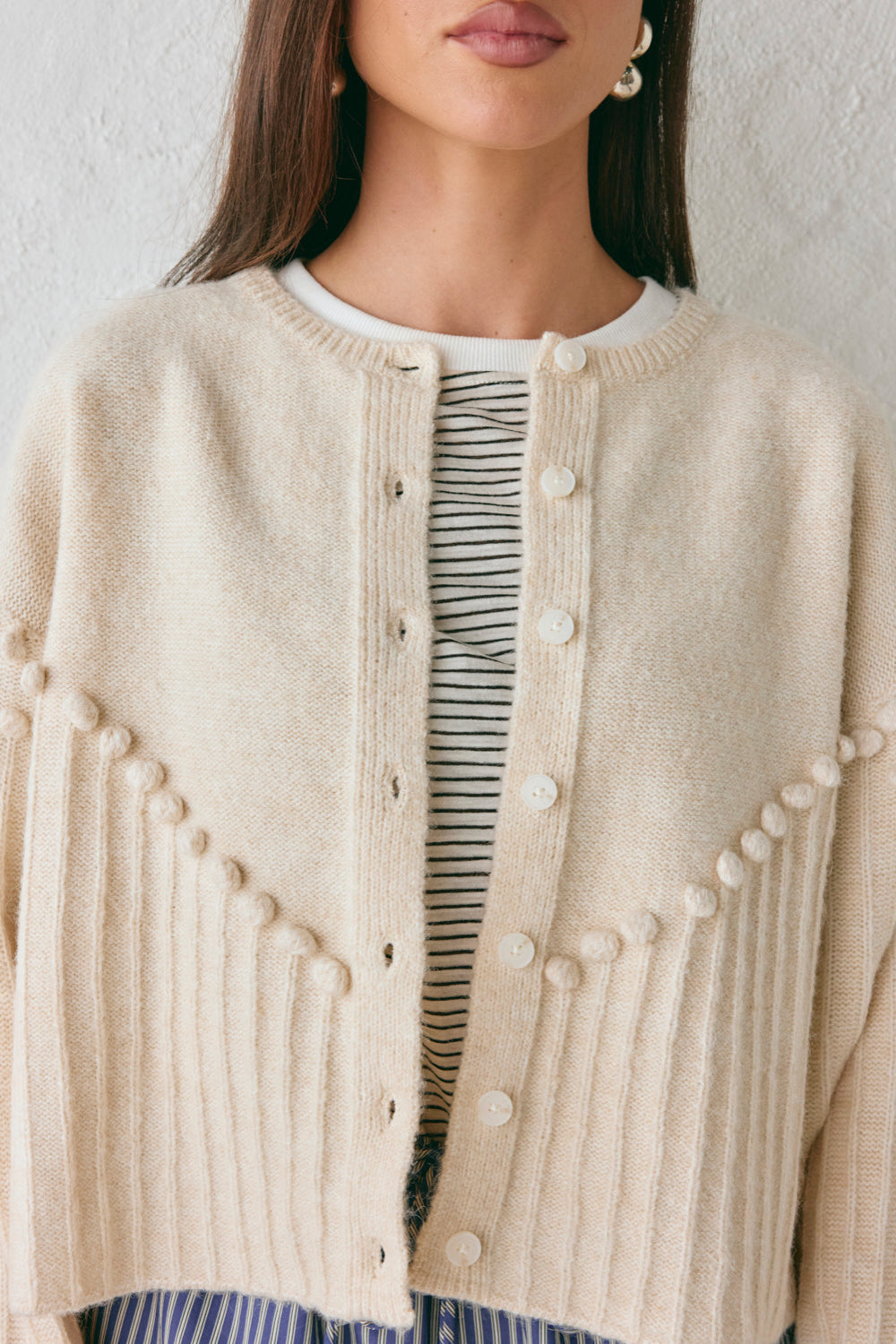 Miji Knit Cardigan Cream