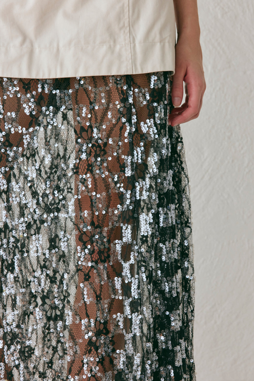 Robbie Sequin Maxi Dress Cream