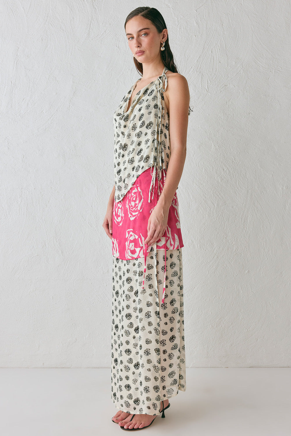 Jovana Wrap Maxi Skirt Rosa