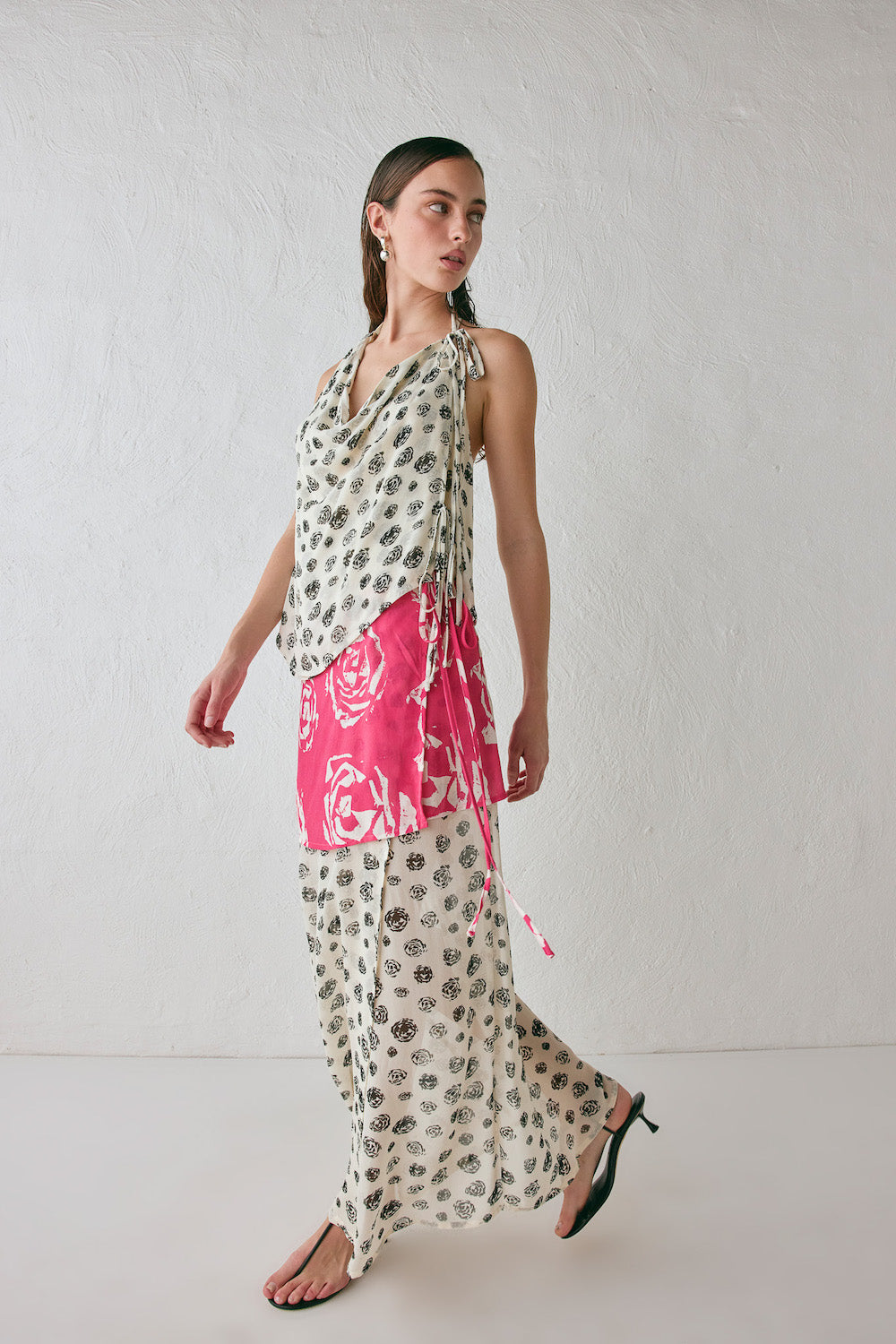 Jovana Wrap Maxi Skirt Rosa