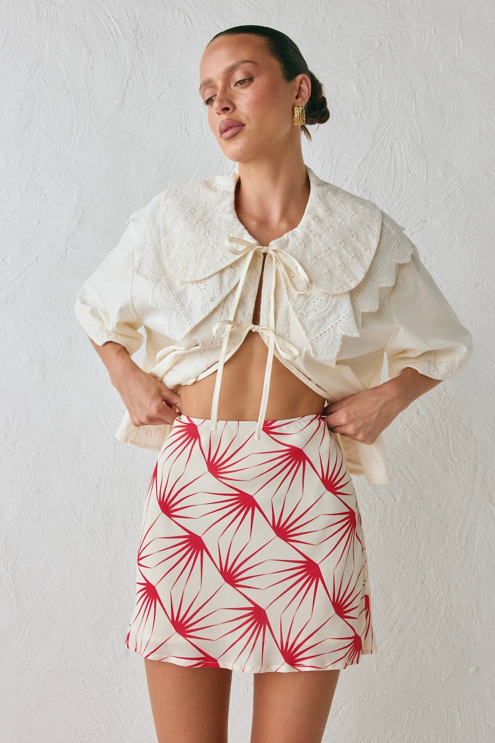Vintage Lover Bias Cut Mini Skirt Luz