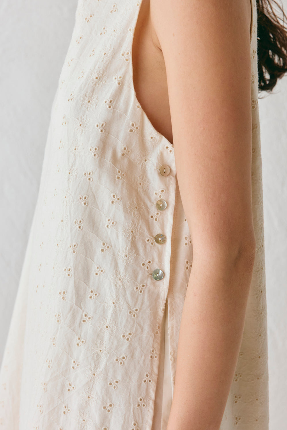 Jelena Anglaise Mini Dress Cream