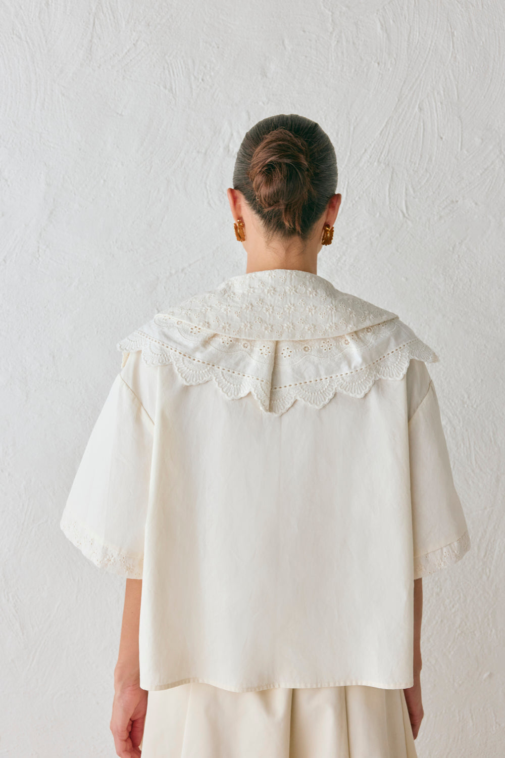 Isla Anglaise Smock Top Cream
