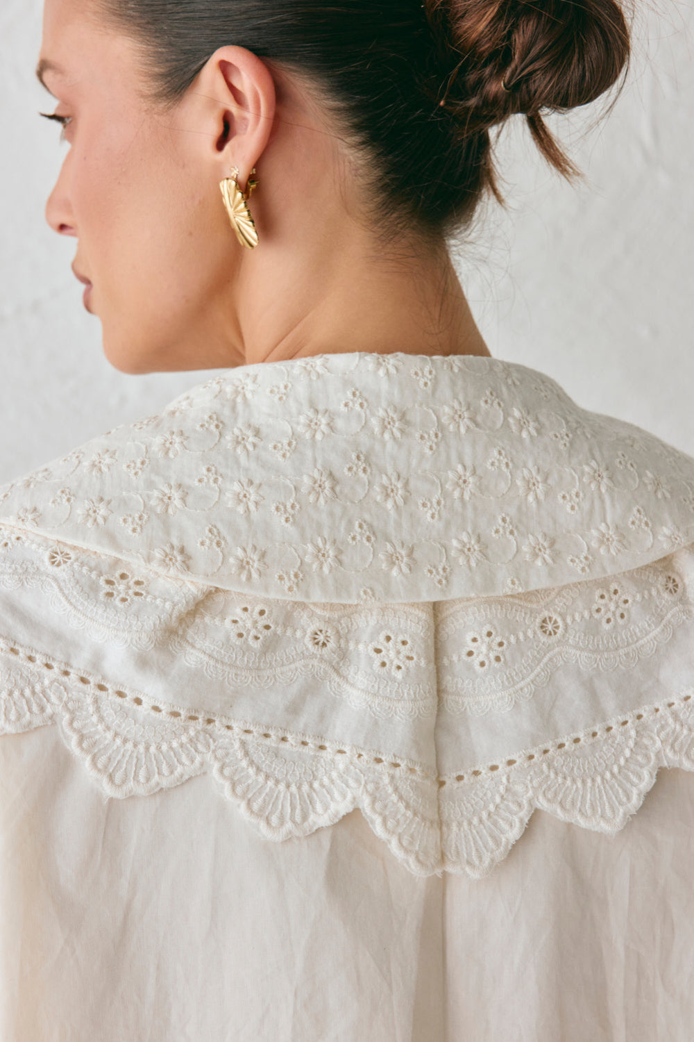 Isla Anglaise Smock Top Cream