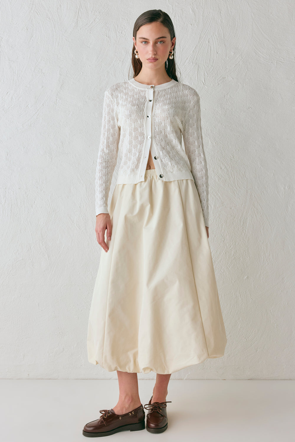 Malani Knit Cardigan White