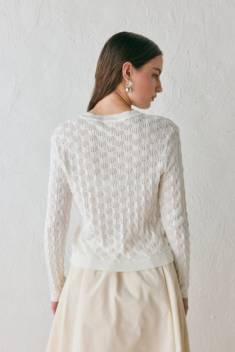 Malani Knit Cardigan White