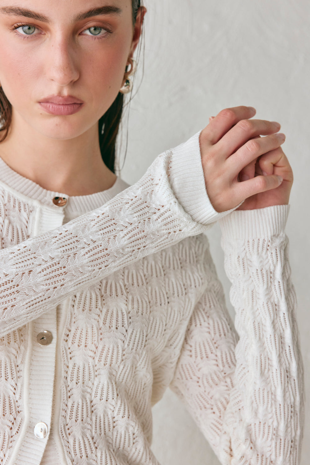 Malani Knit Cardigan White