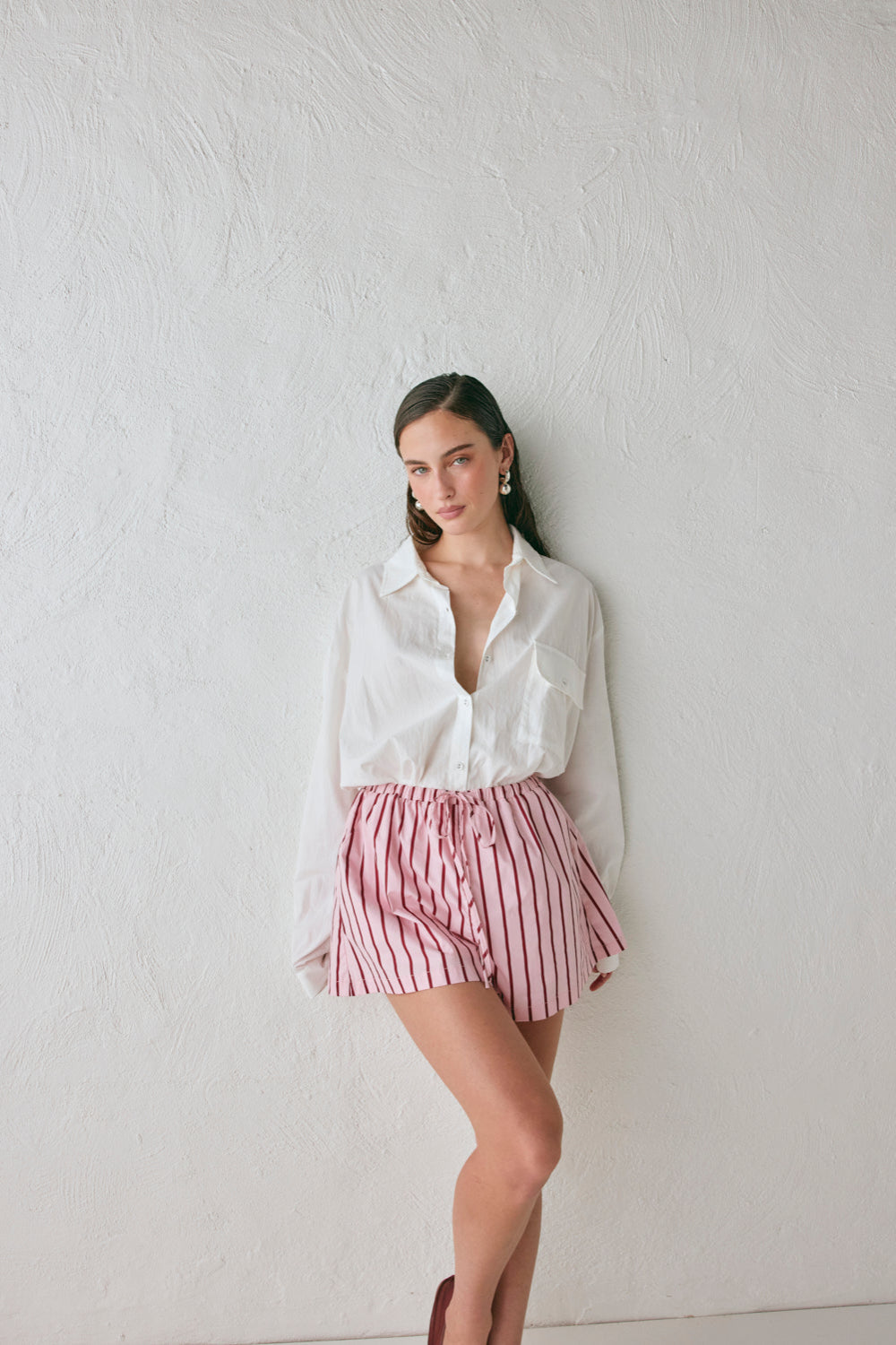 Annika Shorts Berry Stripe