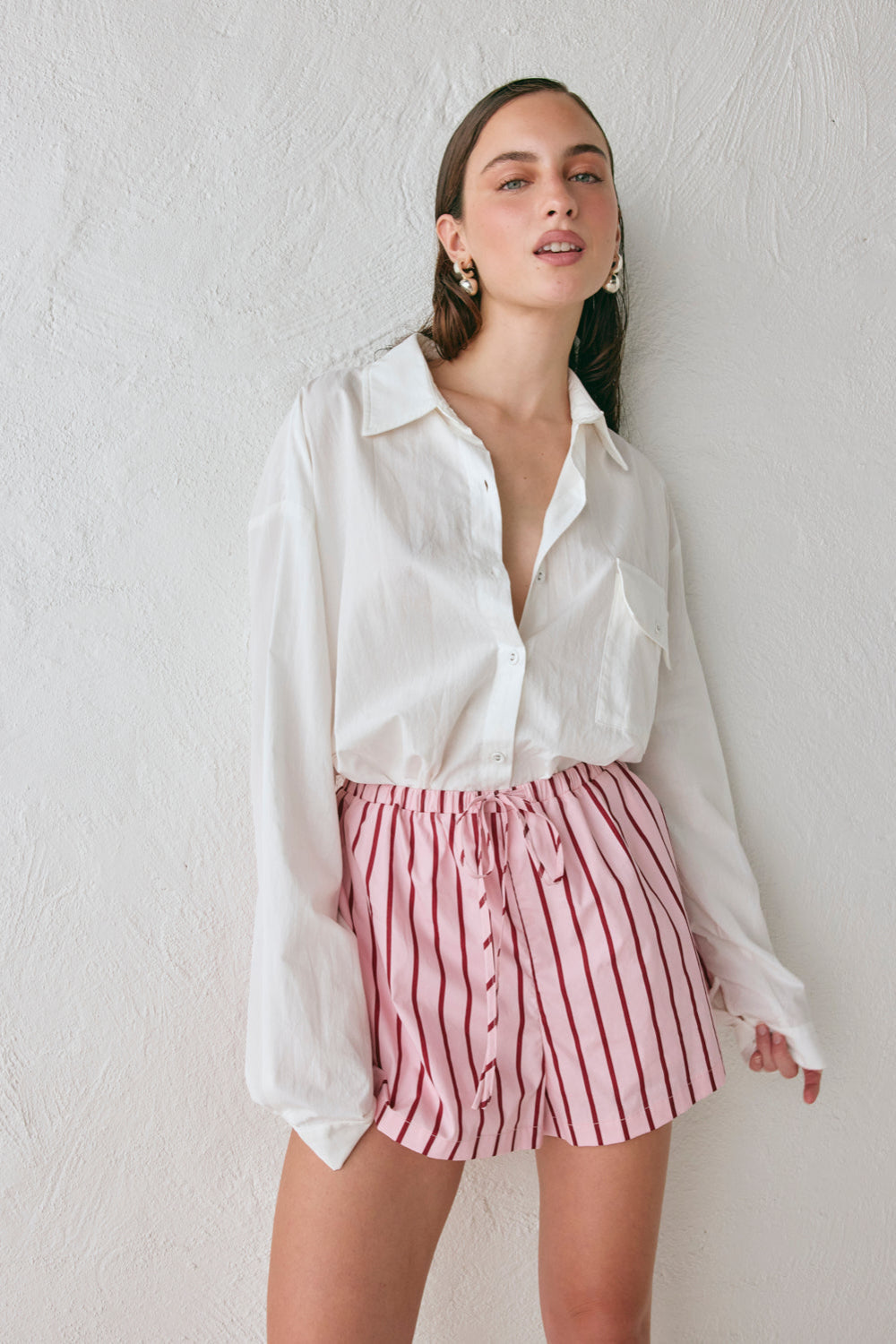 Annika Shorts Berry Stripe