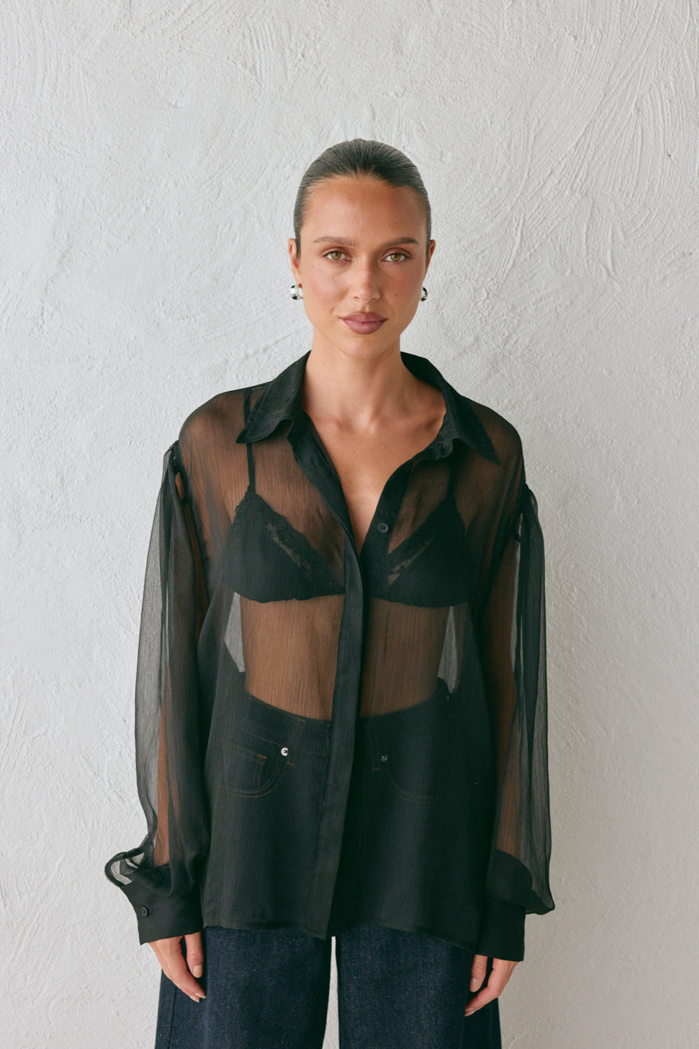 Kendal Sheer Shirt Black