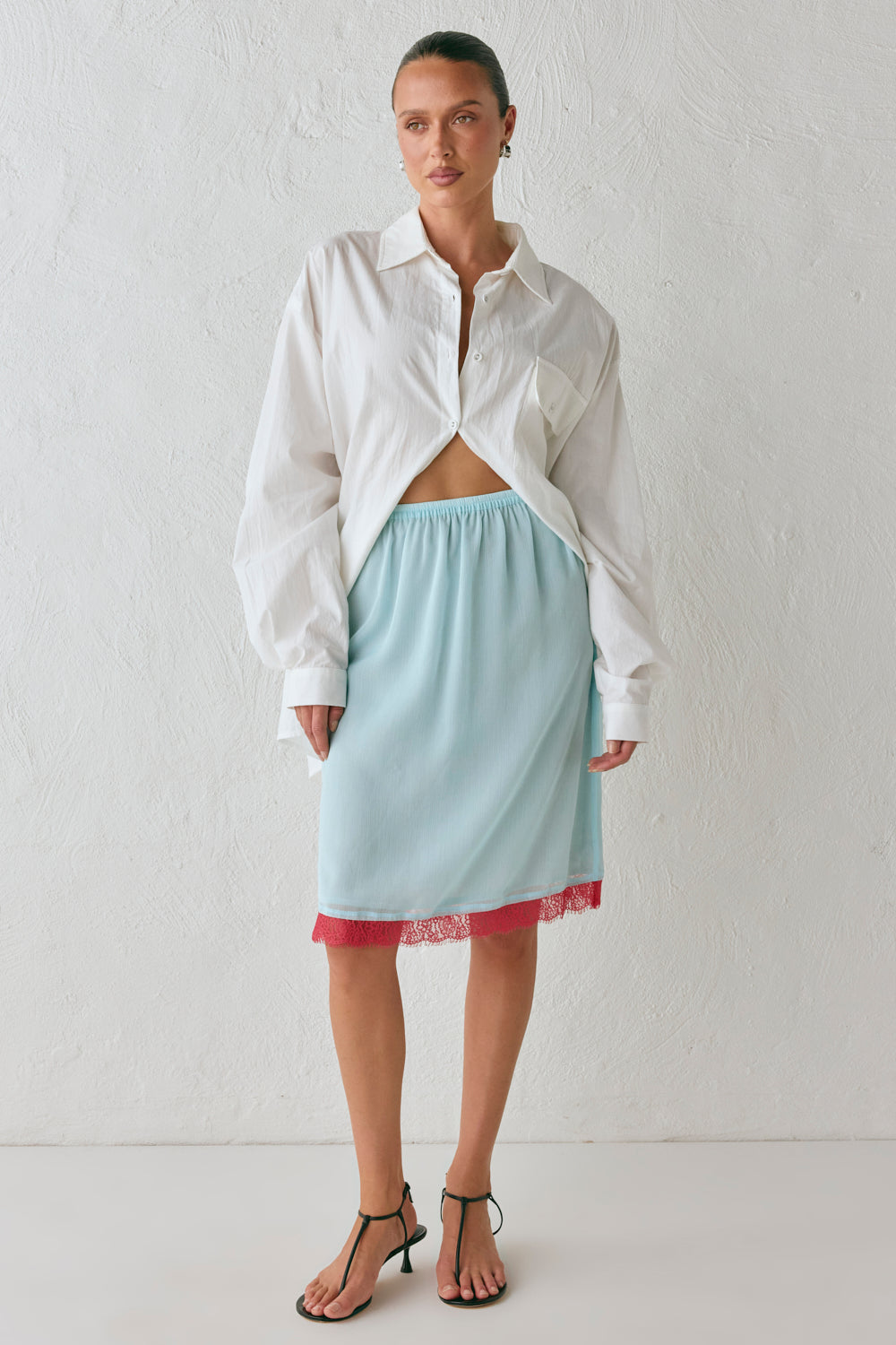 Carmen Midi Skirt Sky