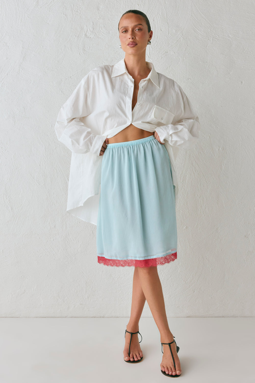 Carmen Midi Skirt Sky