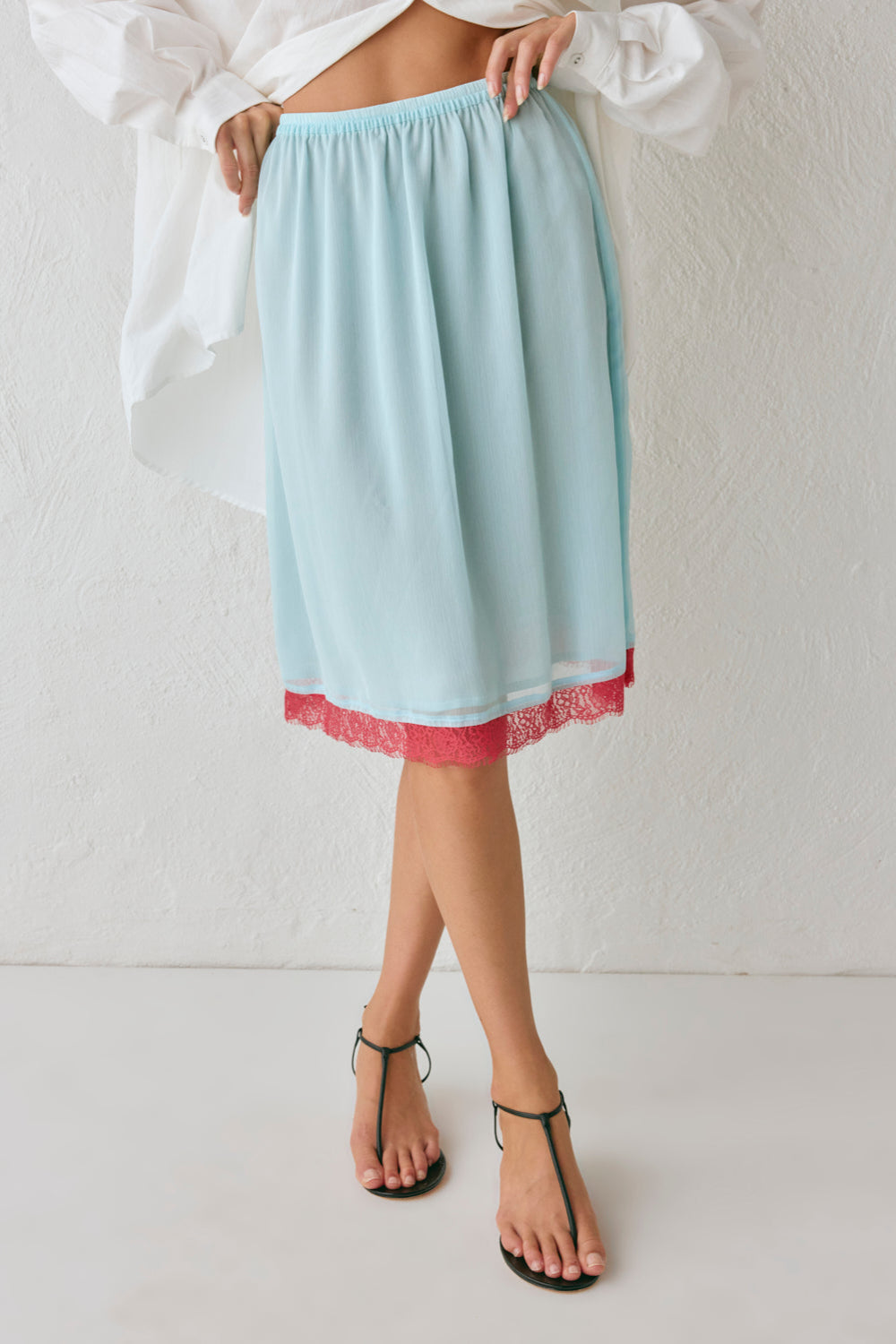 Carmen Midi Skirt Sky