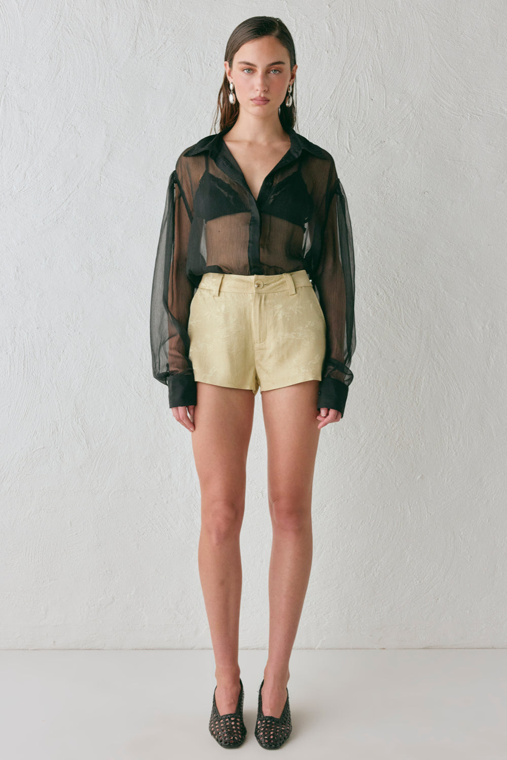 Levy Jacquard Shorts Pistachio