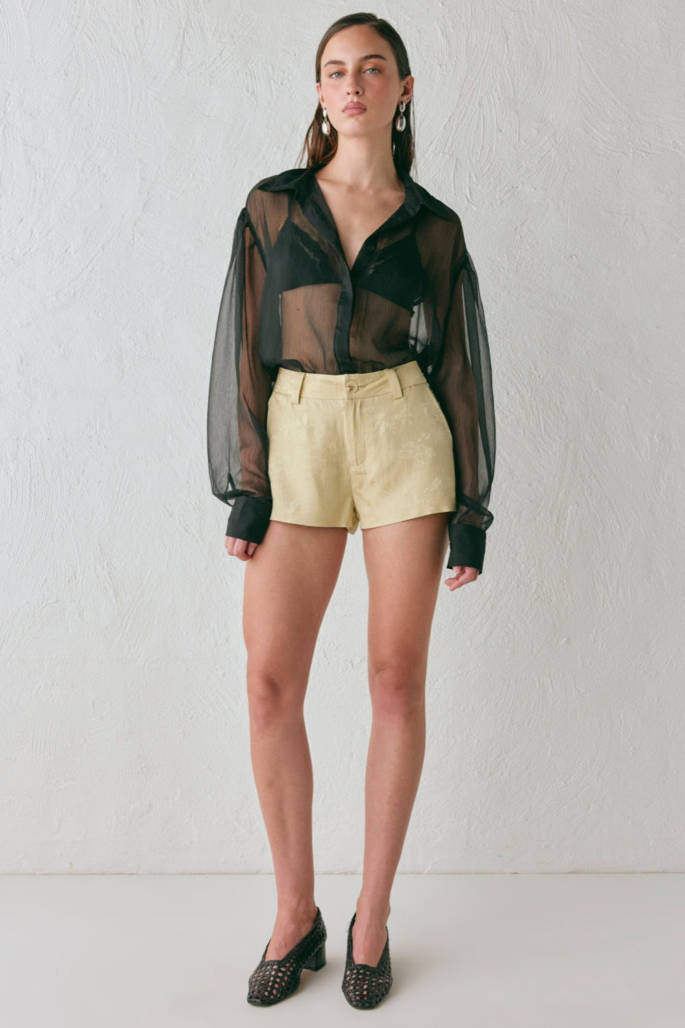 Levy Jacquard Shorts Pistachio