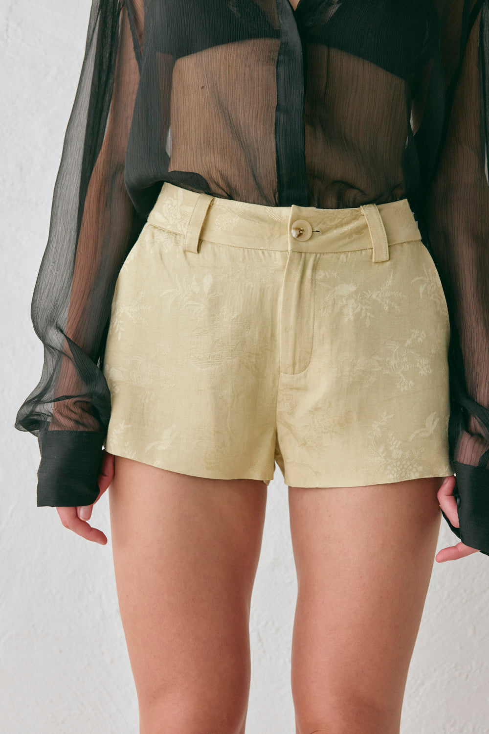 Levy Jacquard Shorts Pistachio