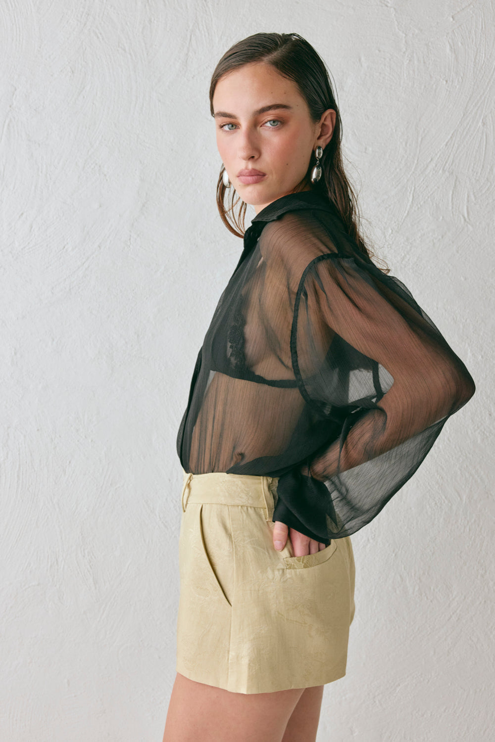 Levy Jacquard Shorts Pistachio
