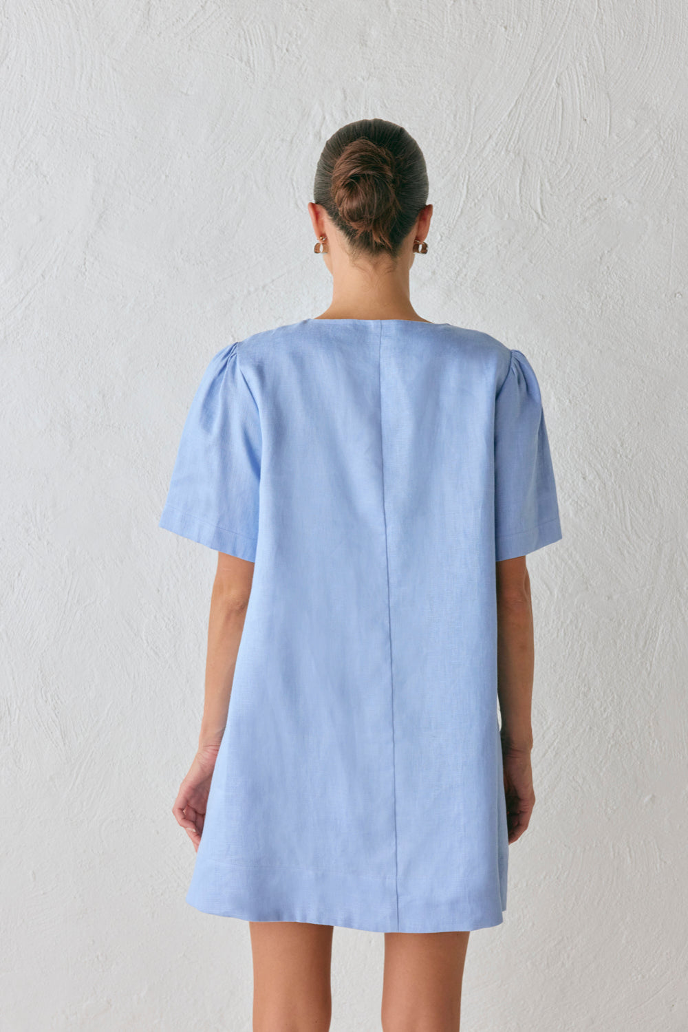 Olsen Linen Mini Dress Blue