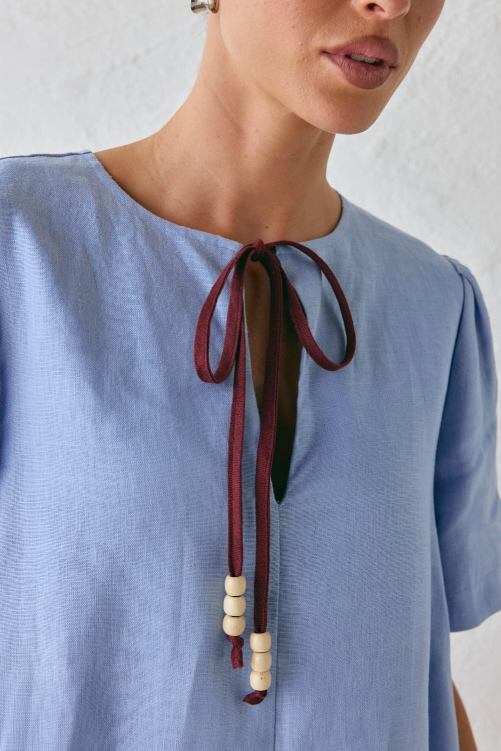 Olsen Linen Mini Dress Blue