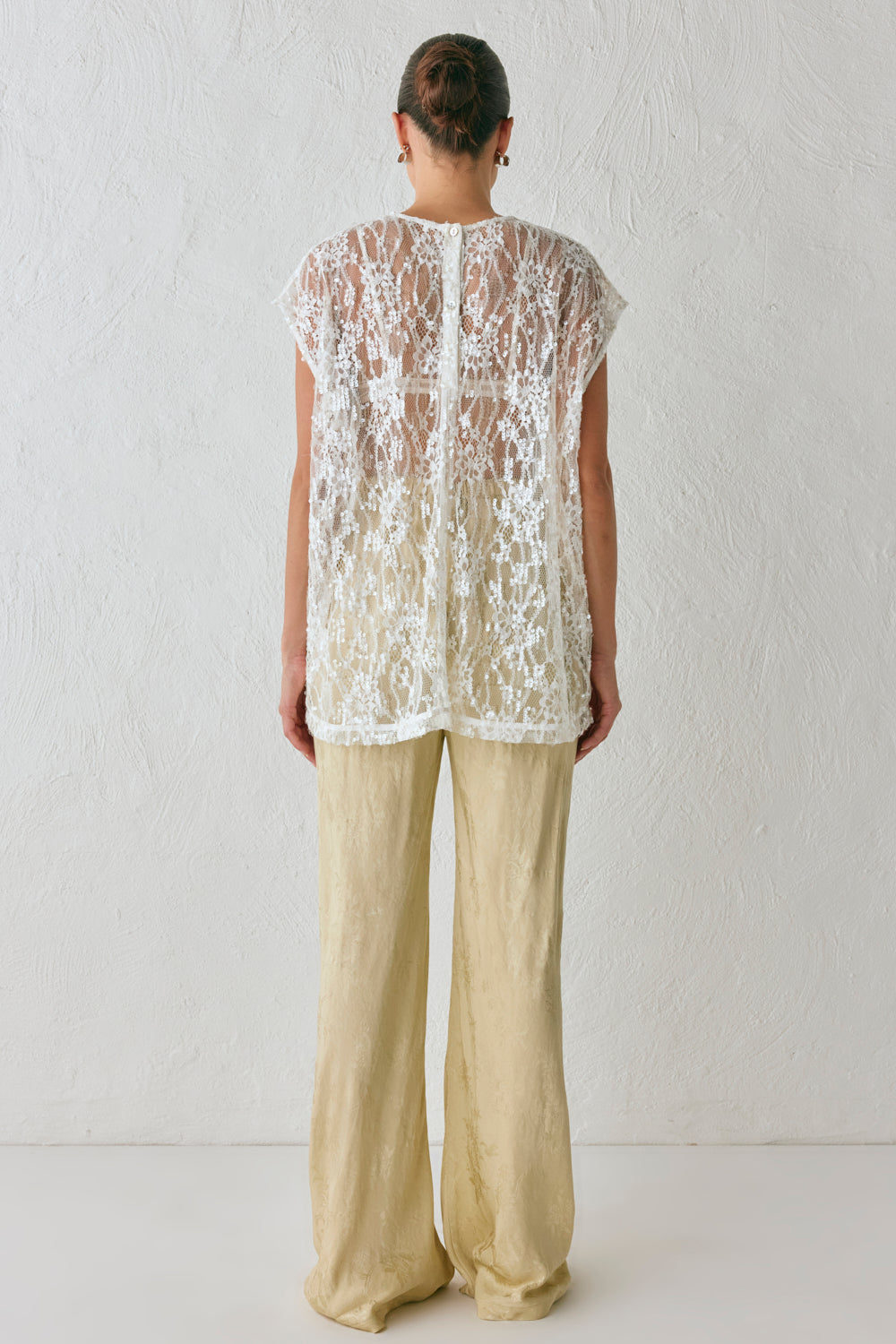Josefin Jacquard Pants Pistachio