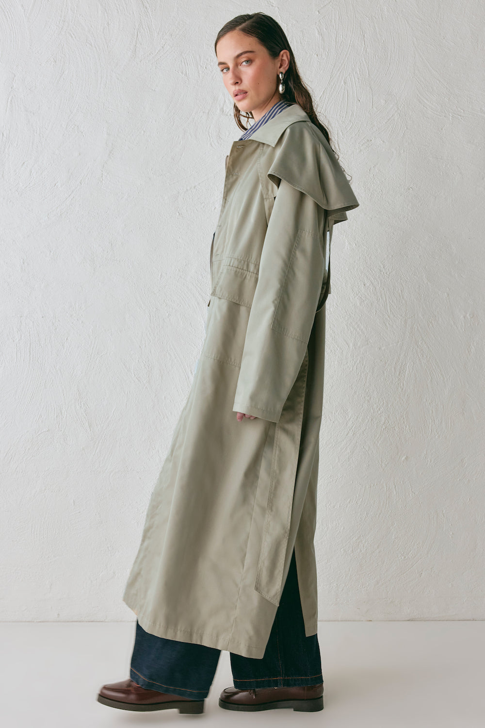 Gina Trench Coat Taupe