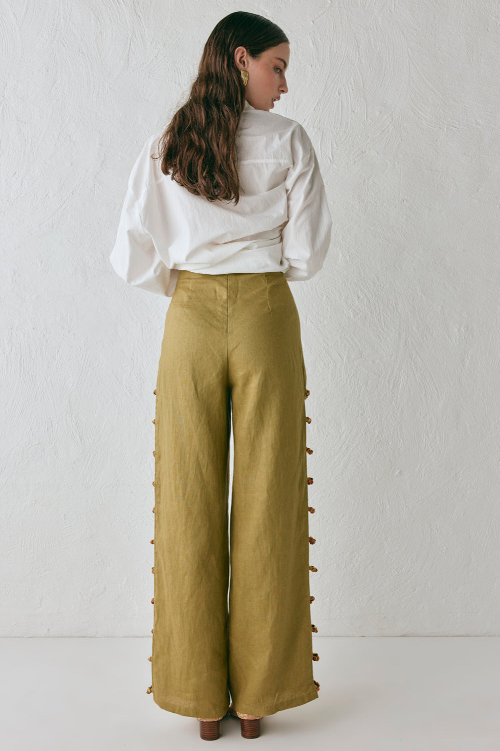 Tia Linen Pants Olive