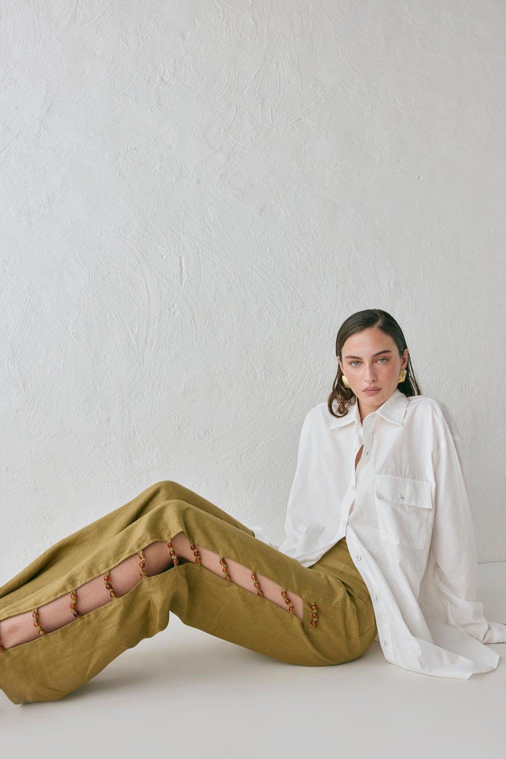 Tia Linen Pants Olive