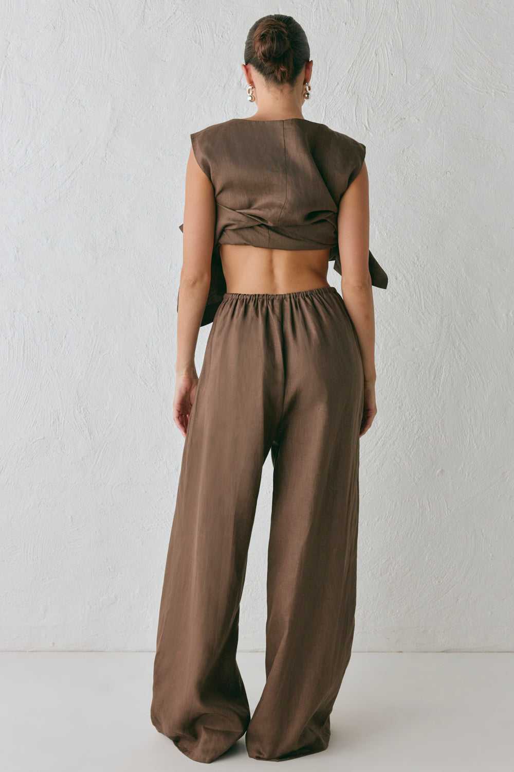 Raya Linen Pants Chocolate