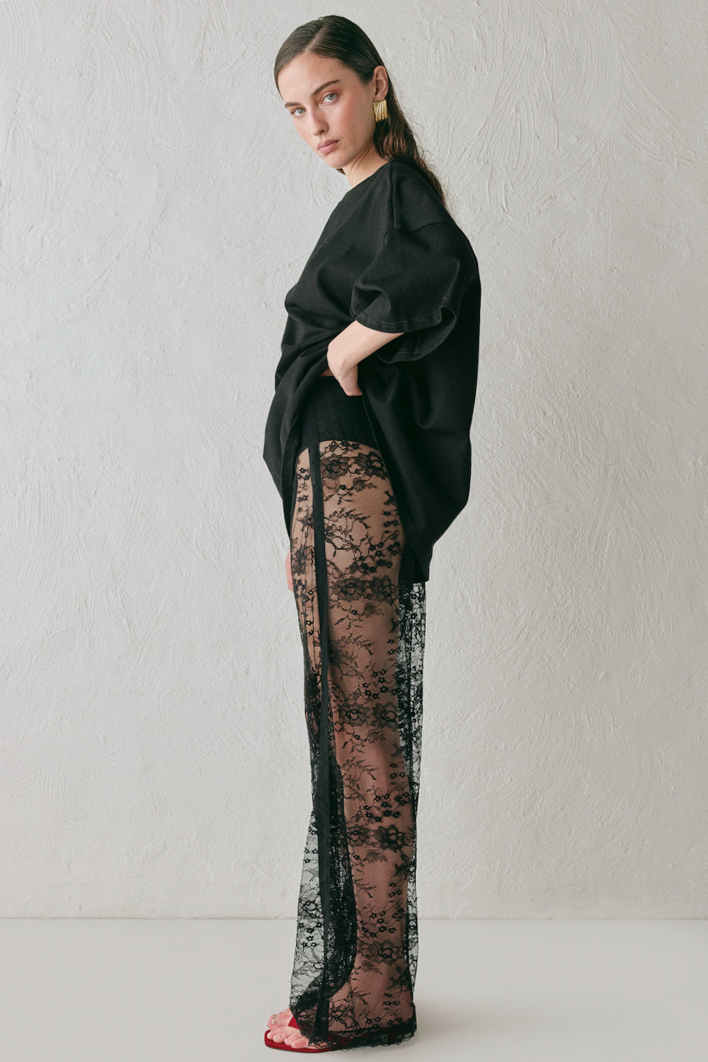 Devyn Lace Pants Black