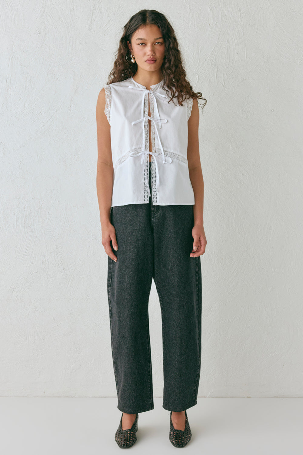 Amber Smock Top White